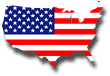 U.S. Flag in shape of a map of the U.S.