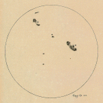 Single image of Galileo's recording of sunspots.