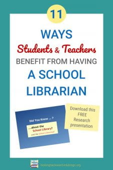 Certified School Librarians Increase Student Achievement - Fifty years of research prove that a certified School Librarian benefits students and teachers and school test scores. Find out more and then download the FREE presentation for colleagues. #NoSweatLibrary