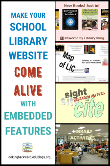 Add Embedded Features to Your School Library Website! - Embedding resources into our School Library Website creates a more engaging experience for users, and also advocates for the School Library and the School Librarian as essential to the school community. #NoSweatLibrary