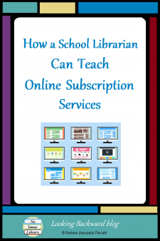 How a School Librarian Can Teach Online Subscription Services - Here are 3 ways School Librarians can introduce specific relevant features of subject and grade-level appropriate resources to teachers & students to support classroom content learning, along with a review of how to use them correctly. #NoSweatLibrary