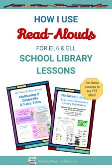 Make a Read-Aloud the Focus of a School Library Lesson - Here's how a School Librarian uses a read-aloud as the basis for 2 different School Library Lessons, one with 6th grade English Language Arts and one with Newcomer English Learners. #NoSweatLibrary