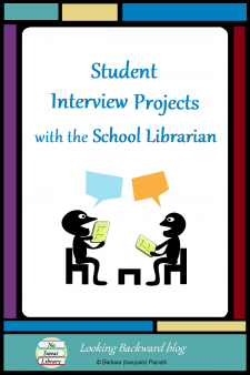 Student Interview Projects with the School Librarian - Interviews can spice up any student project and give students a new perspective on their content. Here are 2 examples of how School Librarians can collaborate with subject area teachers to give Library Lessons on research & interviewing techniques. #NoSweatLibrary