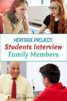 History & Heritage: Student Interview Project With Family Members - School Librarians teach students research skills, interviewing skills, and web design in this exciting project for a middle school State History project. #NoSweatLibrary