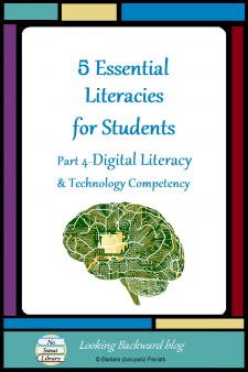 5 Essential Literacies for Students: Part 4 Digital Literacy - Our students need to be proficient in 5 Essential Literacies and School Librarians can integrate a Library Literacy component into any class visit. In Part 4 we look at ways to incorporate Digital Literacy into library visits, so students learn how and when to use personal tools, group tools, and presentation tools. #NoSweatLibrary
