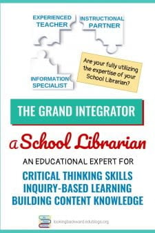 A School Librarian: The Perfect Person for Inquiry Based Learning - With their knowledge & training, the School Librarian is the perfect person to integrate relevant content, critical thinking skills, and an inquiry process for Library Lessons that help students develop authentic, worthy products. #NoSweatLibrary