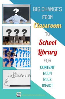 There's a huge contrast in responsibility when changing from a classroom teacher to a School Librarian. If we understand & accept the 3 main differences, we can work toward our "new self" and avoid becoming discouraged. | No Sweat Library