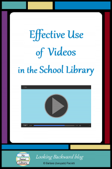 Effective Use of Videos in the School Library - Videos can introduce complex information and procedures better than any other tool or strategy. Their most effective use is in short, 2-5 minute segments. Here are 5 short videos I've created to use with my students. Feel free to use them with yours! #NoSweatLibrary