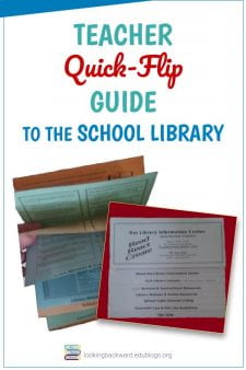 Create An Easy-to-Use Library & Media Guide for Your Teachers! - School Librarians can provide teachers with information about the library, the school, and technology with this compact flip-guide. It's easy to make and teachers can tape it up where it's super handy for their computer, their phone, and for lesson planning. Read more about it... #NoSweatLibrary