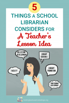 School Librarians Consider How a Teacher Request Impacts These 5 Areas - When a teacher's idea or request for a Library Lesson visit has a positive impact for students, School Librarians still need to ask how it will impact these 5 areas of the School Library. #NoSweatLibrary