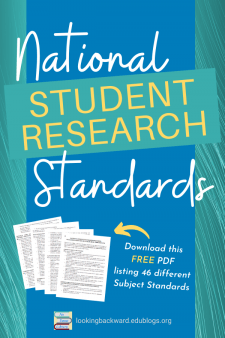 Get this FREE list of 46 National Standards for Student Research! -