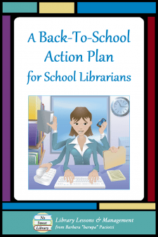School Librarians have much to do to get ready for the start of school, so having an organized Back to School Action Plan is essential. I have such a plan that can save you time & keep your workflow going! | No Sweat Library
