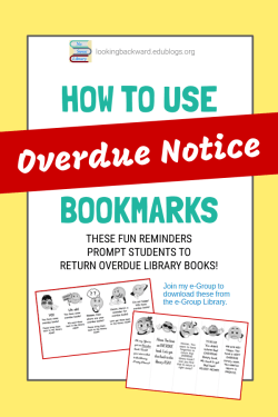 If your overdue notices aren't getting school library books returned, read how this School Librarian uses these crazy bookmarks for better results. And you can download the templates from my FREE Librarian Resources page! | No Sweat Library
