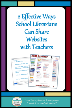 It's important for School Librarians to build a personal collaborative relationship with each teacher and create a teachable moment with students. Emailing lists of websites doesn't do that. Here's what you can do instead! | No Sweat Library