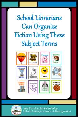School Librarians have an accepted professional terminology for organizing fiction books in the school library--it's called Subject Headings. Learn more about them, and why using "Fiction Subjects" (not genres) brings consistency to library search and location skills for students. | No Sweat Library